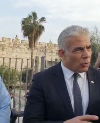 Yair Lapid at Damascus Gate
